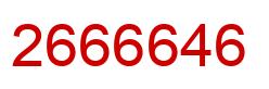 Number 2666646 red image
