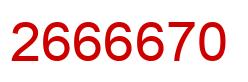 Number 2666670 red image