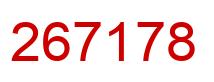 Number 267178 red image