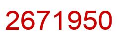 Number 2671950 red image