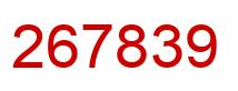 Number 267839 red image