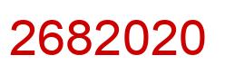 Number 2682020 red image