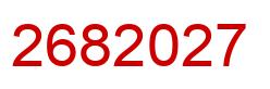 Number 2682027 red image