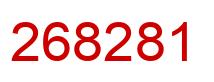 Number 268281 red image