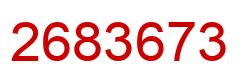 Number 2683673 red image