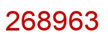 Number 268963 red image