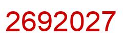 Número 2692027 imagen rojo