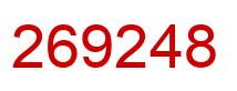 Número 269248 imagen rojo