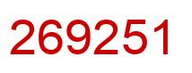 Número 269251 imagen rojo