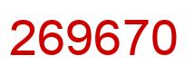 Number 269670 red image