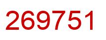Número 269751 imagen rojo