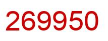 Number 269950 red image