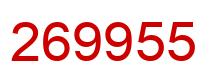 Number 269955 red image