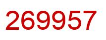 Number 269957 red image
