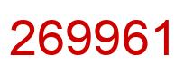 Number 269961 red image