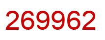 Number 269962 red image
