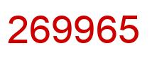 Number 269965 red image