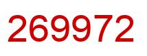 Number 269972 red image