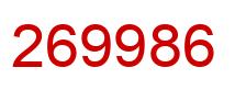 Number 269986 red image