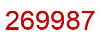 Number 269987 red image