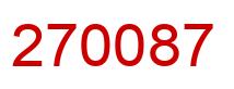 Number 270087 red image