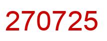 Number 270725 red image