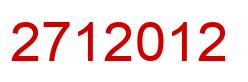 Número 2712012 imagen rojo