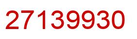 Number 27139930 red image