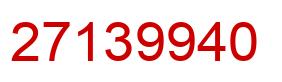 Number 27139940 red image