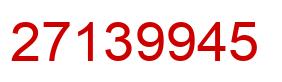 Number 27139945 red image