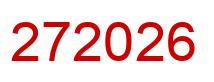 Number 272026 red image
