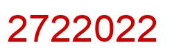 Número 2722022 imagen rojo