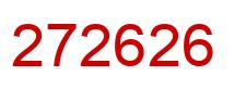 Number 272626 red image