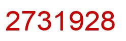 Number 2731928 red image