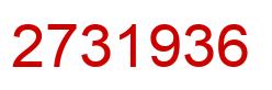 Number 2731936 red image