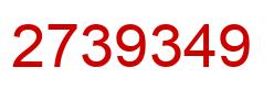 Number 2739349 red image