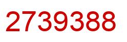 Number 2739388 red image