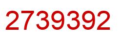Number 2739392 red image