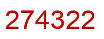 Number 274322 red image