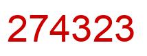 Number 274323 red image
