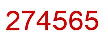 Número 274565 imagen rojo