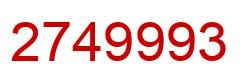 Number 2749993 red image