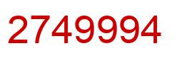 Number 2749994 red image