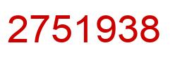 Número 2751938 imagen rojo