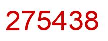 Number 275438 red image