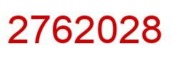 Number 2762028 red image