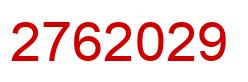 Número 2762029 imagen rojo