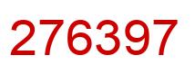Número 276397 imagen rojo