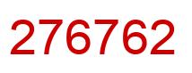 Number 276762 red image