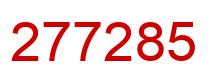 Número 277285 imagen rojo